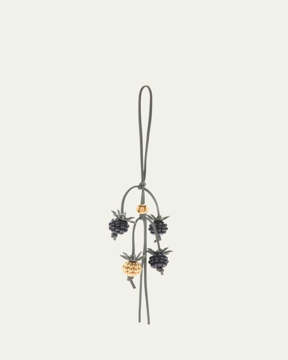 Berry Bag Charm in Calfskin Leather
